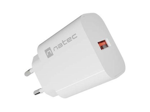 NATEC Ribera seinalaadija 1x USB-A 18W valge
