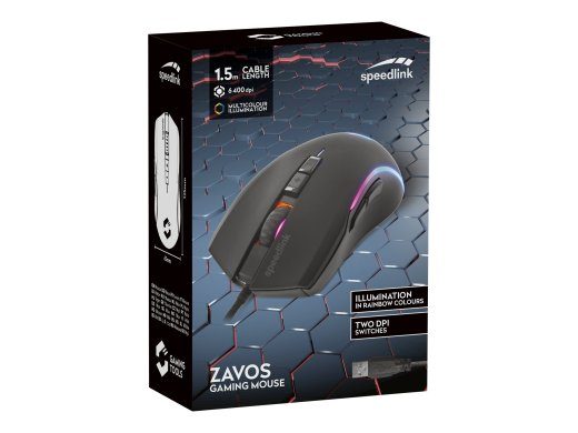 SPEEDLINK ZAVOS Optilis Kabel Must