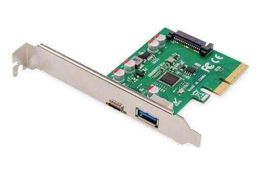 Digitus PCIe kaart, USB-C 3.1 Gen 2, 10Gpbs, USB-A 3.1 DS-30225