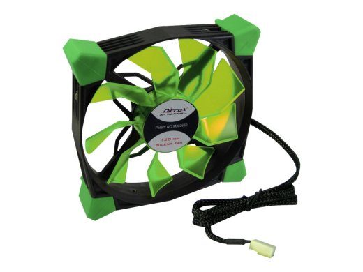 Inter-Tech CobaNitrox Xtended N-120-GR ventiliatorius 1-vnt 120mm žalias
