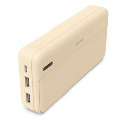 Hama Pocket 20 20000mAh 1xUSB-C 2xUSB-A kaasaskantav laadija, liiv