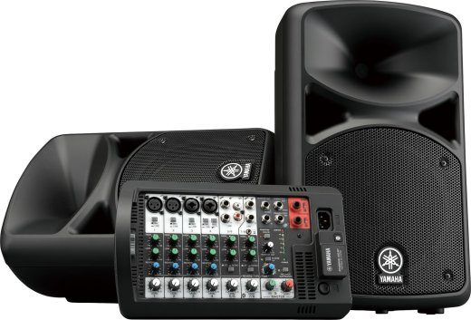 Yamaha Stagepas 400BT - kaasaskantav PA-süsteem 8-kanalise mikseri ja sisseehitatud võimendiga