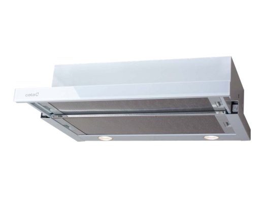 CATA Hood TF 2003 600 GWH Telescopic Energy efficiency class C Width 60 cm 390 m³/h Mechanical control LED White Glass