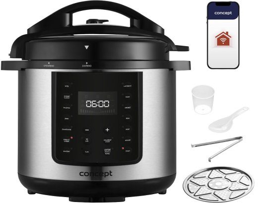 Concept CK8001 multiköögikapp, 5.6 L, 1000 W, must, roostevaba teras