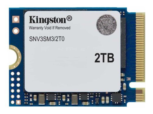 Kingston SSD NV3 2000 SSD vormifaktor M.2 2230 Tahkisdraivi liides PCIe 4.0 x4 NVMe Lugemiskiirus 6000 MB/s Kirjutamiskiirus 5000 MB/s