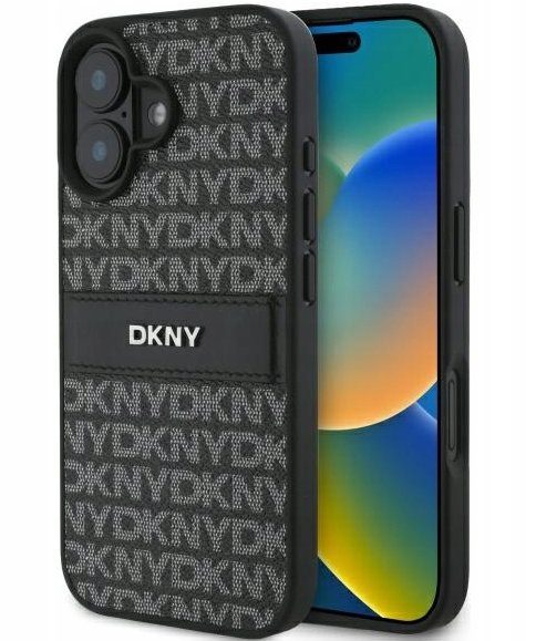 DKNY Tekstuurimuster Tooniline Triip Tagumise Korpuse Apple iPhone 16 jaoks