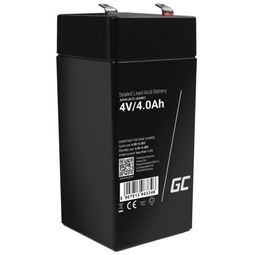 Green Cell AGM37 pramoninis įkraunamas akumuliatorius Sandarus Švinas Rūgštis (VRLA) 4000 mAh 4 V