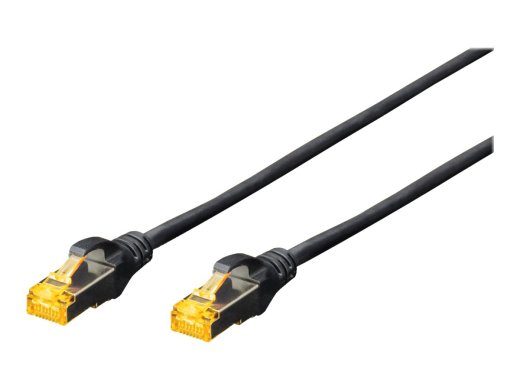 DIGITUS Professional CAT 6a Kaitstud foolium- ja vasktrõmbelis SFTP 50cm ühenduskabel Black