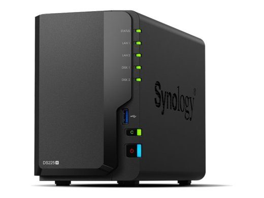 SYNOLOGY DS225+ DiskStation 2-laua NAS server - Intel Celeron J4125 2GB DDR4 2x 2,5/3,5 HDD/SSD 1GbE 2,5GbE 2x USB 3.2