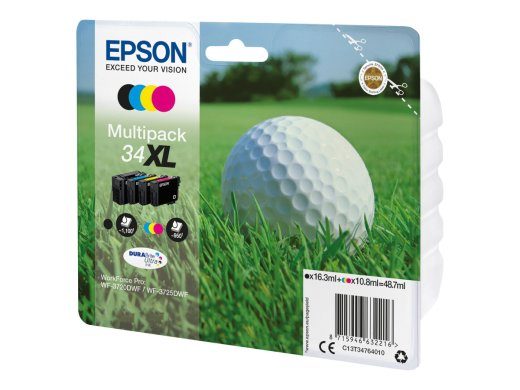 Epson 34XL Must Kollane Tsüaan Magenta süstevärv C13T34764010