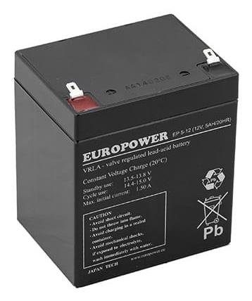 AKU 12V 5AH VRLA/EP5-12T2 EUROPOWER EMU