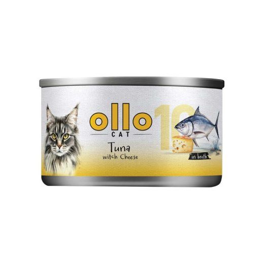 OLLO Kassi nr 10 Tuunikala & juust puljongis - märgkassitoit - 70g