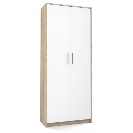 Skarbowiec OLIV 2D 74x35x180 cm, Sonoma/Valge