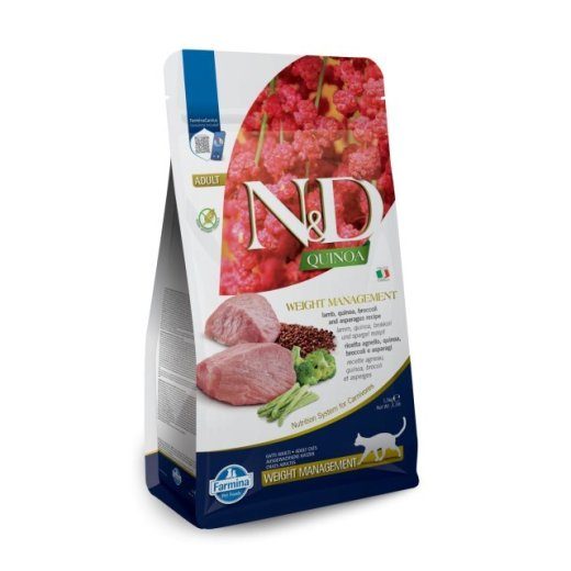 FARMINA N&D Quinoa Weight Management Lamb Dry Cat Food - 5kg