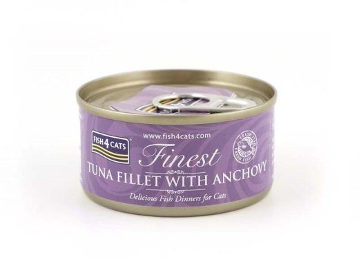 FISH4CATS Tuunikafilee anšoovisega - märgkassitoit - 70g