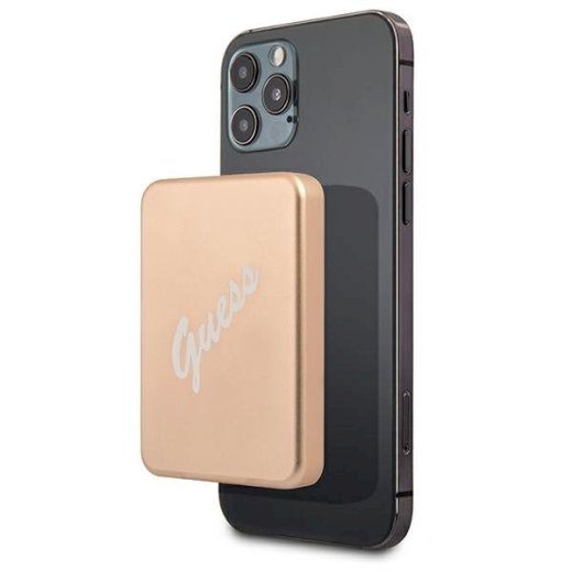 Guess 5W Juhtmevaba voolupank GUPBMSVSLG 3000mAh Kuldne MagSafe