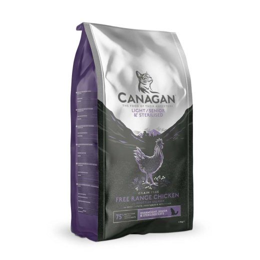 CANAGAN Light & Senior & Sterilised chicken - kuiv kassatoit - 1.5kg