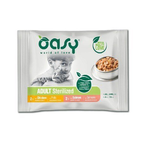 OASY Chunks in gravy Multipack Sterilized selection - märgkassitoit - 4x85 g
