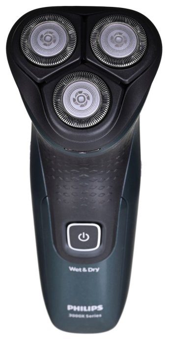 Philips X3052/00 meeste pöörlev habemeajamislõikur must, roheline
