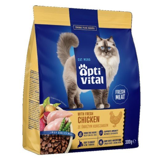 OPTIVITAL Värske kanaga - kuivkassitoit - 300 g