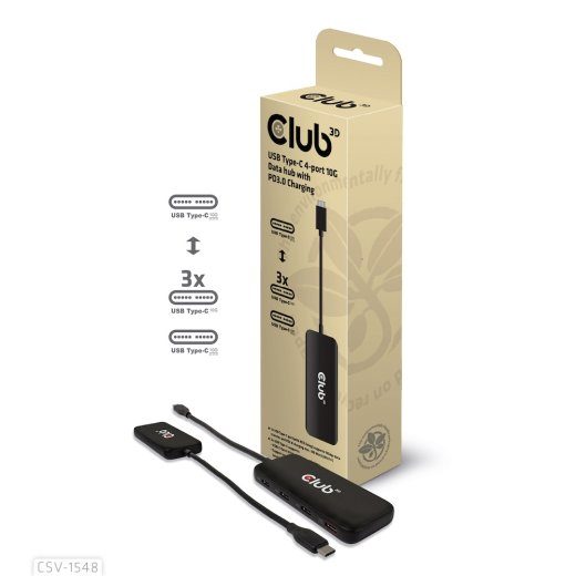 Club3D CSV-1548 USB-C Hub 4 porti 100W must