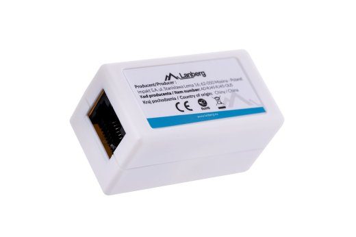 Lanberg AD-RJ45-RJ45-OU5 kaabliliiki vahetus RJ-45 valge