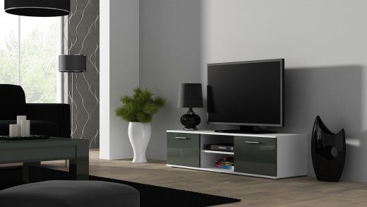 Cama TV stand SOHO 140 white/grey gloss