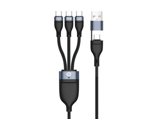 Conceptronic ETTA06B15C USB A/USB C 3 x USB C 1.5m kaabel