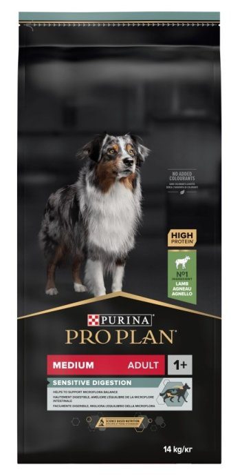 Purina Medium Adult Sensitive Digestion with OPTIDIGEST 14 kg Lamb