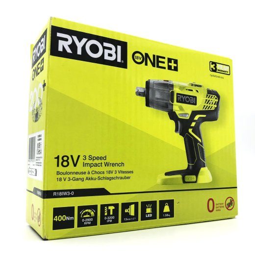 Ryobi One+ R18IW3-0 löögipihv aku ilma 1/4 kuuskantpesa, 1/2 ruundvedrud