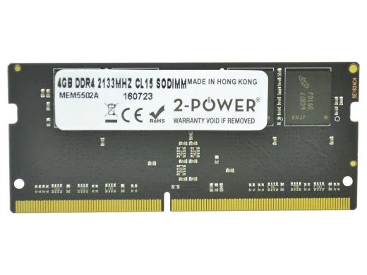 2-Power 4GB DDR4 2133MHz CL15 SODIMM Atmiņa, 4 , 1 x 4 , DDR4, 2133 MHz, 260-pin SO-DIMM, Pelēka