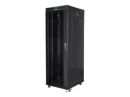 Lanberg Rack cabinet 19" vabalt seisev 37U/600x800 (flat pack) klaasuksega, LCD FF01-6837-12BL Must