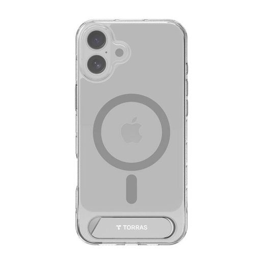 Torras Pstand Series ümbris iPhone 16 jaoks (läbipaistev)
