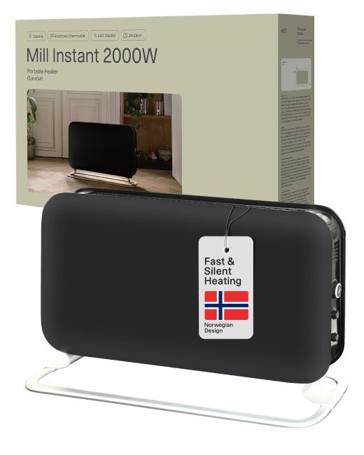 Mill Heater SG2000LED 2000 W Number of power levels 3 Suitable for rooms up to 5-20 m² Black