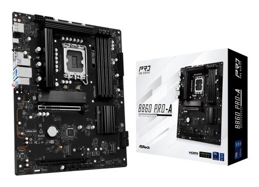 Põhiplaat ASROCK Intel B860 Express LGA1851 ATX Memory DDR5 Memory slots 4 1xHDMI 1xDisplayPort 1xAudio-In 1xAudio-Out 1xMicrophone 2xUSB 2.0 6xUSB