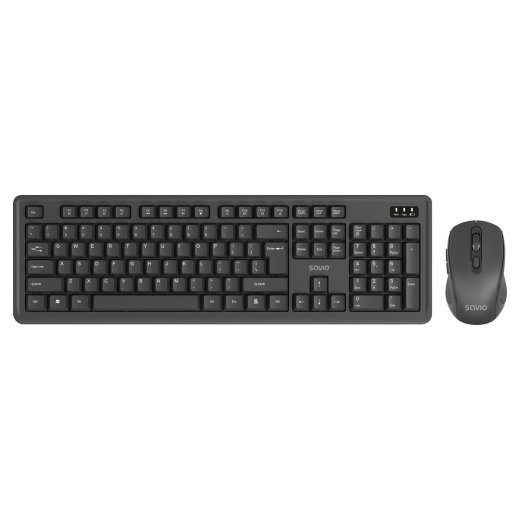 Savio KB-03 klaviatuur Hiir kaasas Kodu/Kontor USB QWERTY US English Must