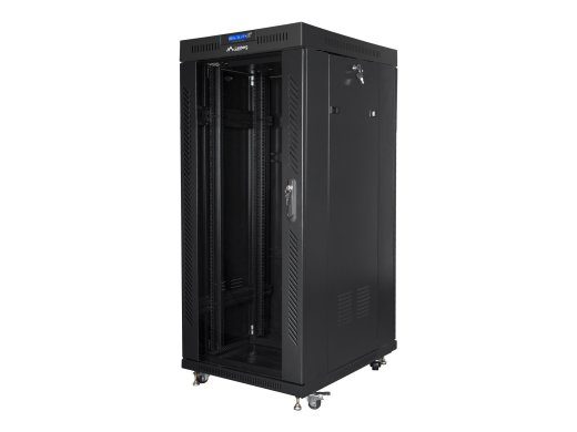 Lanberg Ruumikaapp 19" vaba seisev 27U/800x1000 (tasapakk) klausuugiga, LCD FF01-8027-12BL Must