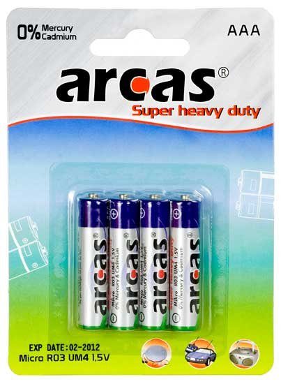 Arcas AAA/R03 Super sunkiosios parinkties 4 vnt(s)