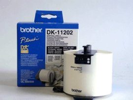 Brother DK-11202 saatmisetikettide valgustused Valged DK 62mm x 100mm