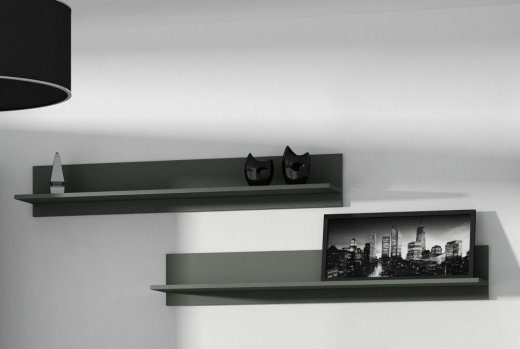 Cama kahe riiuliga komplekt 125cm SOHO must matt