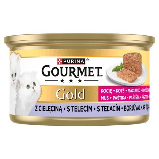 PURINA Gourmet Gold Kitten Veal mousse - märgkassitoit - 85g