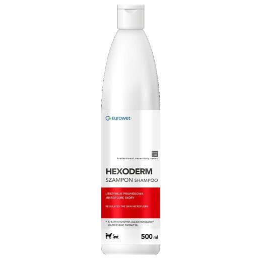 EUROWET Hexoderm - šampoon koertele ja kassidele - 500ml