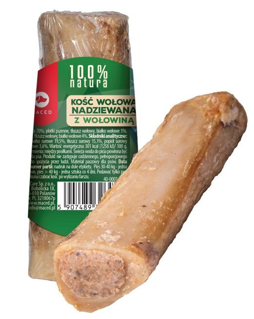MACED Luu täidetud veiselihaga - närimisvahend koerale - 150g