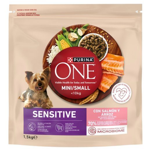 PURINA One Sensitive Mini/väikesed lammused koos riisiga - kuiv koeratoit - 1,5kg