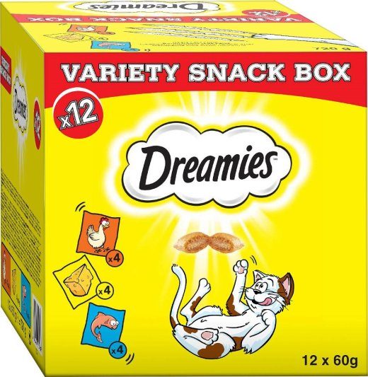 DREAMIES Variety Snack Box - kassilemmikud - 12x60 g