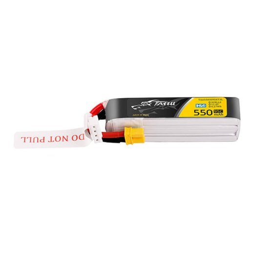 Tattu 3s 550mAh 95C 11.4V HV Lipo aku XT30 pistiku pikendatud ühendusega