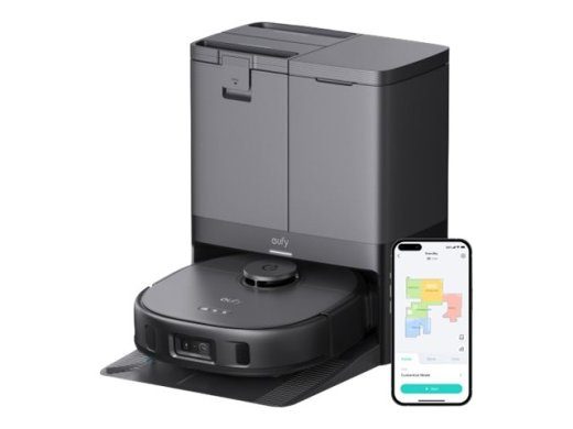 Anker Eufy Robotinis dulkių siurblys X10 Pro Omni Šlapias ir sausas veikimo laikas (maks.) 180 min 5200 mAh Dulkidės talpa 2,5 L 8000 Pa Juodas