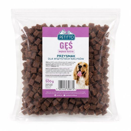 PETITTO Pehmed haneliha kuubid koerale - 500g