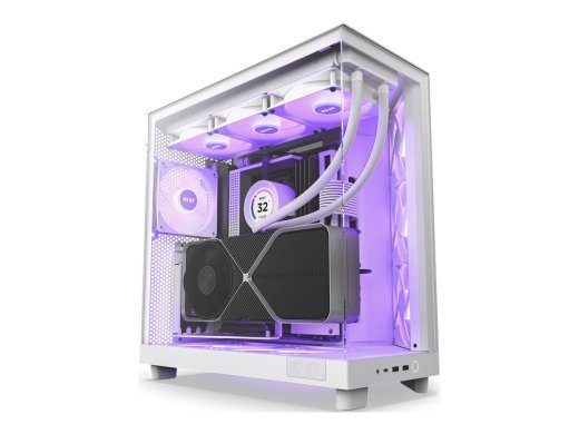 NZXT H Series H6 Flow RGB Tower ATX korpus valge