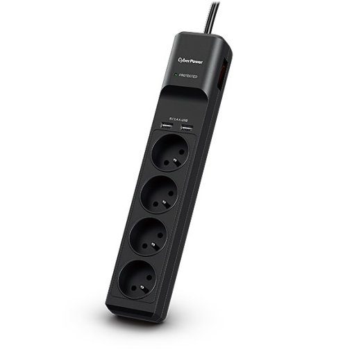 CyberPower Tracer III P0420SUD0-FR üpingukaitse Must 4 AC pesa(d) 200 - 250 V 1.8 m